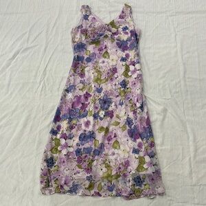 Vintage Floral Sleeveless Dress